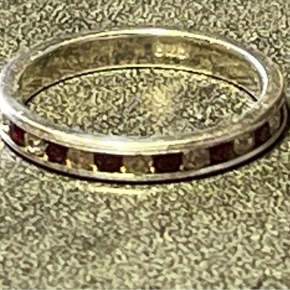 Sterling and Crystal Stack Ring - Picture 11 of 11